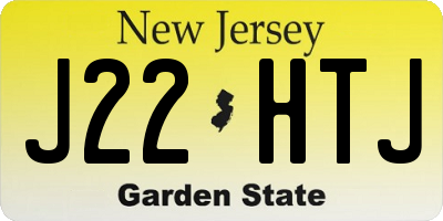 NJ license plate J22HTJ