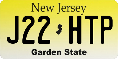 NJ license plate J22HTP