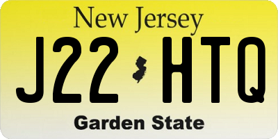 NJ license plate J22HTQ