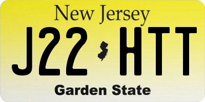 NJ license plate J22HTT