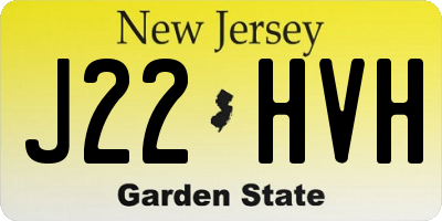 NJ license plate J22HVH