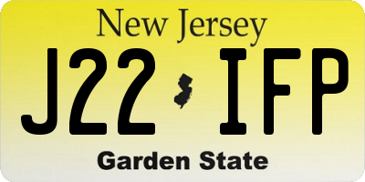 NJ license plate J22IFP