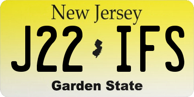 NJ license plate J22IFS