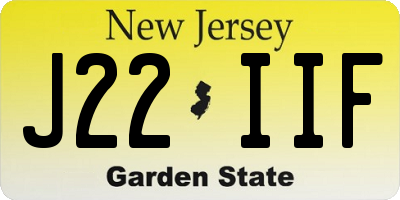 NJ license plate J22IIF