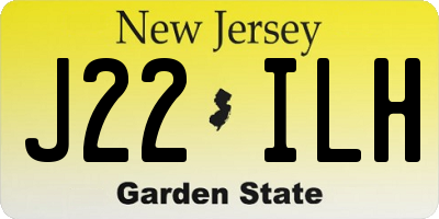 NJ license plate J22ILH