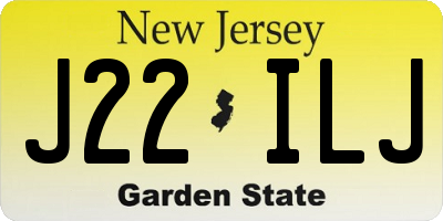 NJ license plate J22ILJ