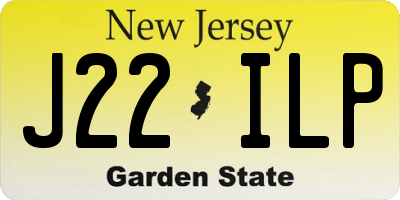 NJ license plate J22ILP