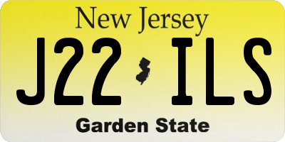NJ license plate J22ILS