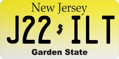NJ license plate J22ILT