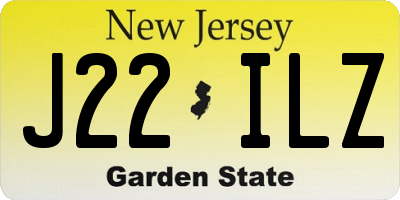 NJ license plate J22ILZ