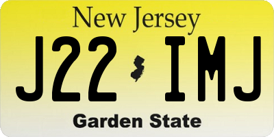 NJ license plate J22IMJ