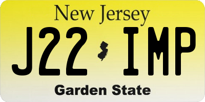 NJ license plate J22IMP