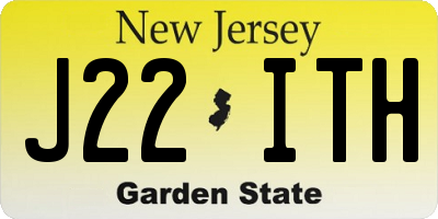 NJ license plate J22ITH