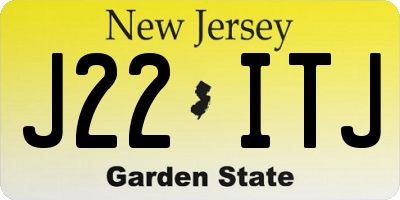 NJ license plate J22ITJ