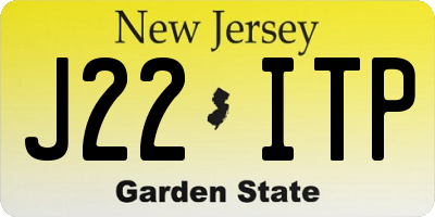 NJ license plate J22ITP
