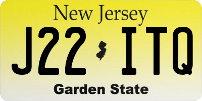 NJ license plate J22ITQ