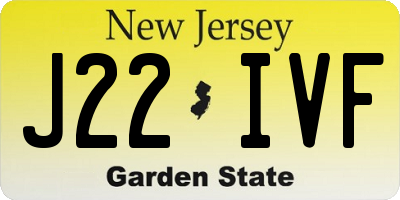 NJ license plate J22IVF