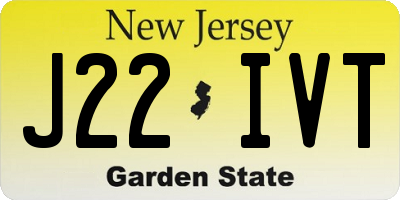 NJ license plate J22IVT