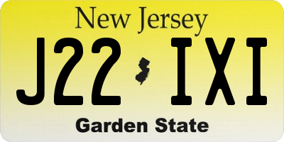 NJ license plate J22IXI