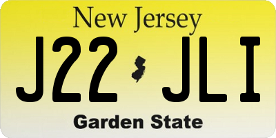 NJ license plate J22JLI