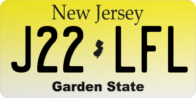 NJ license plate J22LFL