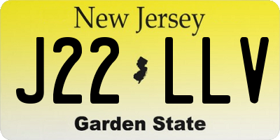 NJ license plate J22LLV
