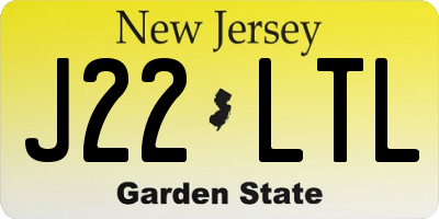 NJ license plate J22LTL