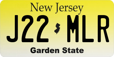 NJ license plate J22MLR