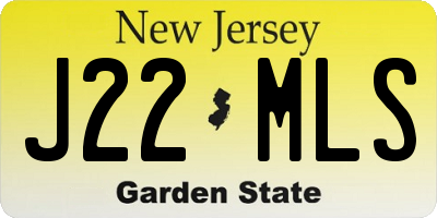 NJ license plate J22MLS