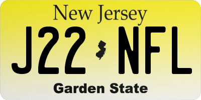 NJ license plate J22NFL
