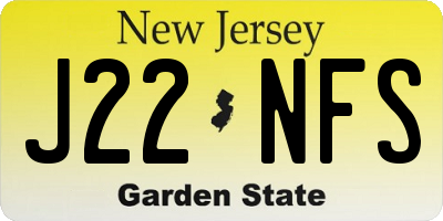 NJ license plate J22NFS