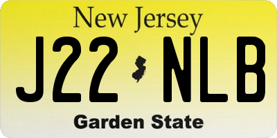 NJ license plate J22NLB
