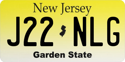 NJ license plate J22NLG