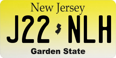 NJ license plate J22NLH