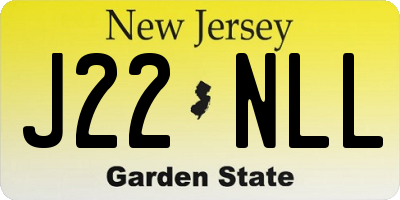 NJ license plate J22NLL