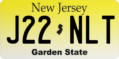 NJ license plate J22NLT