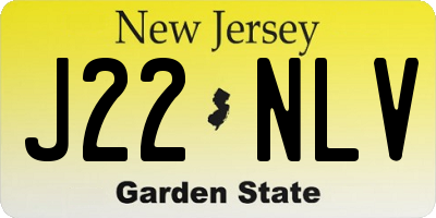 NJ license plate J22NLV