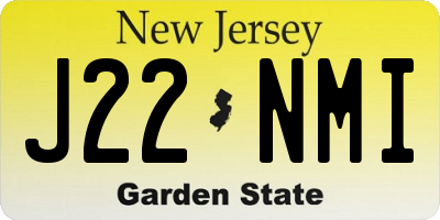 NJ license plate J22NMI