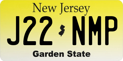 NJ license plate J22NMP