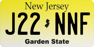NJ license plate J22NNF