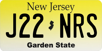 NJ license plate J22NRS