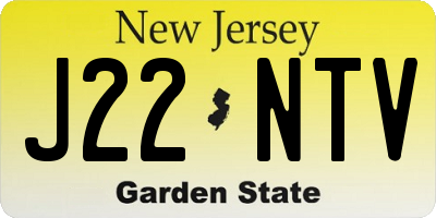NJ license plate J22NTV