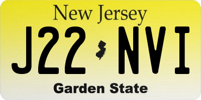 NJ license plate J22NVI