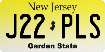 NJ license plate J22PLS