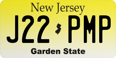 NJ license plate J22PMP