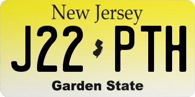 NJ license plate J22PTH