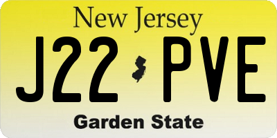 NJ license plate J22PVE
