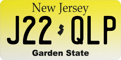 NJ license plate J22QLP