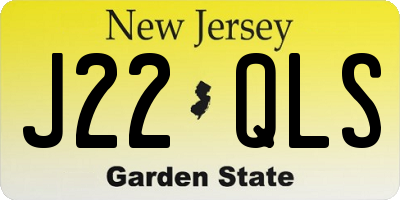 NJ license plate J22QLS