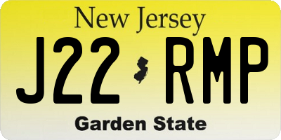 NJ license plate J22RMP